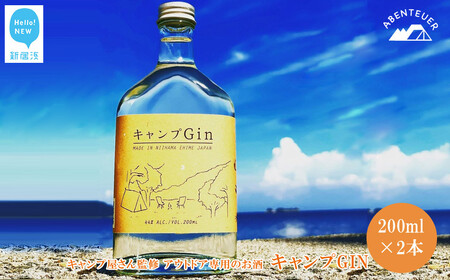 キャンプGIN 200ml×2本セット キャンプ屋さん監修 アウトドア専用のお酒 [アーベントイアー] キャンプジン クラフトジン ソロキャン BBQ クラフトジン 