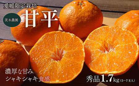 [甘平][愛媛限定栽培柑橘]甘平(かんぺい) 贈答用 約1.7kg(5〜7玉)茨木農園
