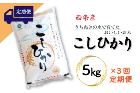 [定期便3ヶ月]西条産のお米「コシヒカリ」(5kg) 令和5年産