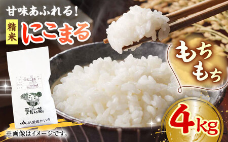 自然の甘味際立つ安心安全の味!にこまる(精米)4kg おこめ お米 ご飯 ごはん ブランド米 愛媛県大洲市/たいき産直市愛たい菜[AGAP004]おこめお米