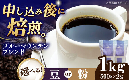 コーヒー豆 ブルーマウンテンブレンド 1kg (500g×2袋) 珈琲 コーヒー豆 コーヒー粉 コーヒー ドリップ ドリップ珈琲 飲料 愛媛県大洲市/株式会社日珈[AGCU008]