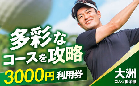 大洲ゴルフ倶楽部 ゴルフプレー利用補助券 3000円券×1枚 愛媛県大洲市/大洲観光株式会社 ゴルフ場 プレー プレー券 旅行 体験[AGDI002]