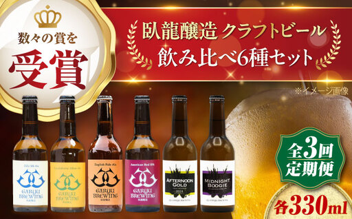 クラフトビール[全3回定期便]飲み比べ6種セット 計6本 愛媛県大洲市/株式会社 アライ[AGAY066]