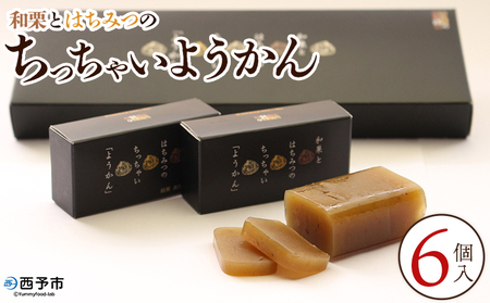 [和栗とはちみつのちっちゃいようかん 6個入り] 栗 くり 羊羹 ようかん 城川和栗 蜂蜜 はちみつ ハチミツ スイーツ おやつ お菓子 和菓子 ティータイム ひと時 城川ファクトリー 愛媛県 西予市[常温]『1か月以内に順次出荷予定』SSF0032