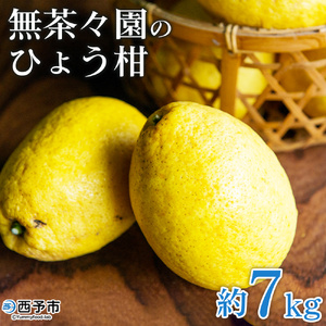 先行予約 [無茶々園のひょう柑 約7kg] フルーツ 果物 蜜柑 柑橘 ひょうかん 弓削瓢柑 期間限定 季節限定 特産品 愛媛県 西予市[常温]『2025年4月上旬〜5月上旬迄に順次出荷予定』AMC0023