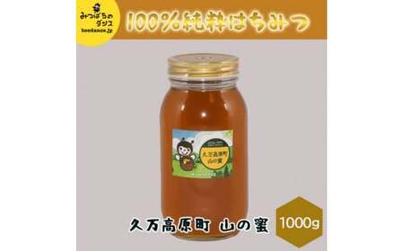 はちみつ「山の蜜(1,000g)」1kg|純粋 国産 蜂蜜 非加熱ハニー 蜂 ギフト 贈答 朝食 スイーツ パン アイス 無添加 愛媛 久万高原町