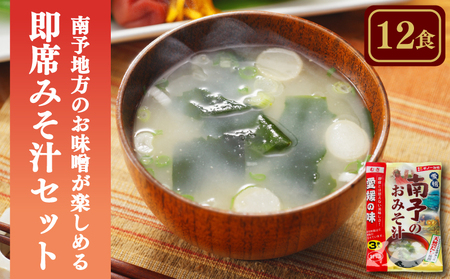 愛媛・南予地方のお味噌が楽しめる即席みそ汁セット (12食入り)