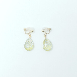 IKAZAKI WASHI JEWERLY しずくイヤリング「グリーン」鞠柄|イヤリング イヤリング イヤリング イヤリング イヤリング