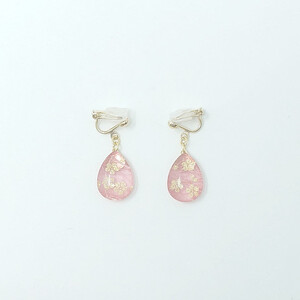 IKAZAKI WASHI JEWERLY しずくイヤリング「ピンク」桜柄|イヤリング イヤリング イヤリング イヤリング イヤリング