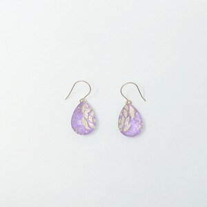 IKAZAKI WASHI JEWERLY しずくピアス「パープル」花柄|ピアス ピアス ピアス ピアス ピアス