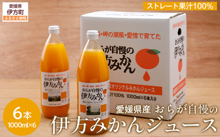 [愛媛県産]おらが自慢の伊方みかんジュース(1000ml×6本)ストレート果汁100% [ふるさと納税 人気 おすすめ ランキング みかん ミカン 蜜柑 ジュース ミカン クリエイト伊方 愛媛県 伊方町 送料無料]
