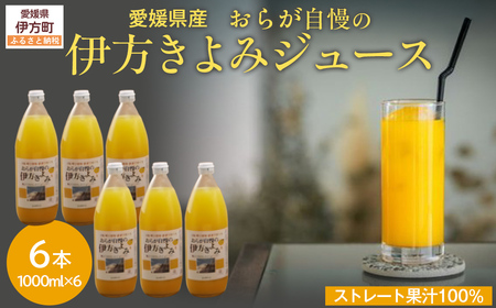 [愛媛県産]おらが自慢の伊方きよみジュース(1000ml×6本) ストレート果汁100% [ふるさと納税 人気 おすすめ ランキング みかん ミカン 蜜柑 ジュース みかん ミカン クリエイト伊方 愛媛県 伊方町 送料無料]
