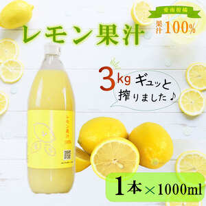 レモン 果汁 1本×1000ml 100% イエローレモン ジュース 清家ばんかんビレッジ