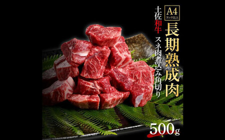 エイジング工法 熟成肉 土佐和牛 特選スネ肉 煮込み用角切り 約500g 冷凍 [株式会社LATERAL] [ATAY043]
