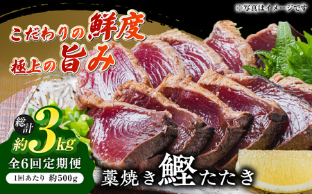 【6回定期便】明神水産 藁焼き鰹 (カツオ) たたき 中2節 総計約3kg / かつお カツオ かつおたたき カツオたたき かつおのたたき カツオのたたき[ATAF135]