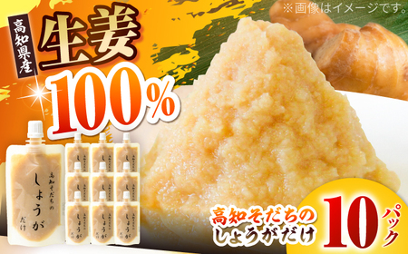 高知そだちのしょうがだけ 約50g×10パック 【Japan Ginger 株式会社】 しょうが ショウガ 生姜 国産 高知 調味料 無添加 食品添加物不使用 パウチ[ATFD004]