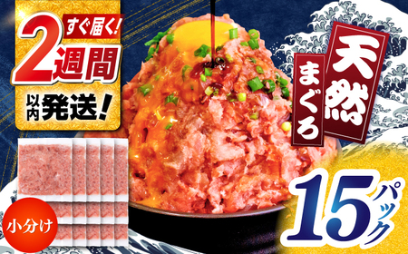 天然まぐろ ネギトロ たれ付 約65g×15セット / まぐろたたき丼 小分け 個包装 冷凍 ねぎとろ まぐろ 鮪 マグロ 高知 海鮮 海鮮丼 天然[株式会社 七和][ATAX031]