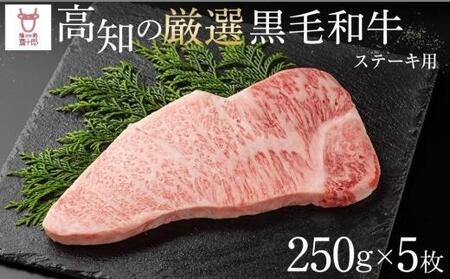 [高知の厳選黒毛和牛] ステーキ (250g×5枚)高知県 お肉 牛肉 サーロイン 贈答 ギフト 贅沢