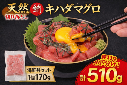 天然 キハダマグロ 海鮮丼 170g×3P 冷凍 赤身 海鮮 マグロ まぐろ 鮪 刺身 小分け 真空パック お手軽 夕食 晩御飯 ランチ 惣菜 おかず おつまみ 自宅用 家庭用 贈答 ギフト お歳暮 訓栄丸水産 高知県 室戸市