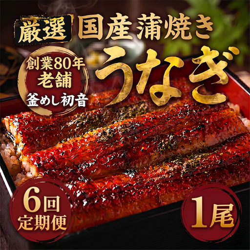 【老舗初音】【6回定期便】国産うなぎ 蒲焼き約190g×1尾 ＼ 高知県産 鰻蒲焼き ／