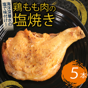 室戸の恵み!海洋深層水の塩で味付け!初音の鶏もも肉の塩焼き[5本] _hn011