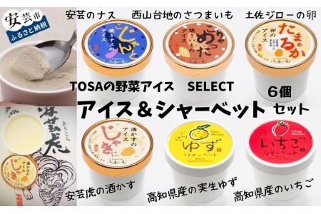 TOSAの野菜アイス!SELECT アイス&シャーベット 6個セット