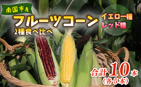 [先行予約]とうもろこし 2種食べ比べ 10本 (イエロー レッド) とうもろこし スイートコーン