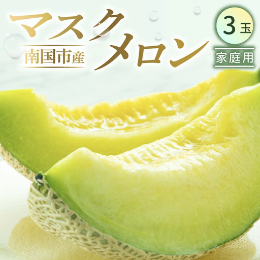 家庭用マスクメロン 3玉(約4.2kg) | 西島園芸団地メロン