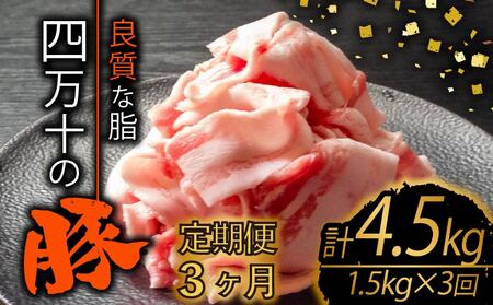 [全3回]高知県産 ブランドポーク 豚肉定期便 切り落とし 計4.5kg(1.5kg×3ヶ月) 豚肉 豚肉 豚肉 豚肉 豚肉[TM36000]