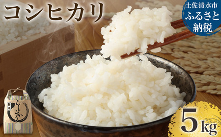 [先行予約]令和7年産 新米 コシヒカリ精米5kg(1袋)白米 お米 ご飯 米 kome こめ コシヒカリ こしひかり 高知県産 5キロ 故郷納税 返礼品 高知 土佐清水市 [R01408]