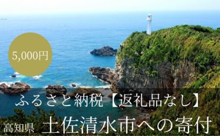 [返礼品なしの応援3]高知県土佐清水市 足摺岬 大自然 さかなのまち まちづくり 5000円 5千円 ふるさと 地域 環境 海山川 遍路道 おまかせ 支援 応援 寄付金 寄付のみ[R00003]