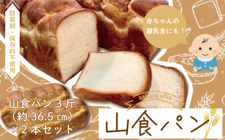 sakura ville特製 四万十の山食パン2本セット