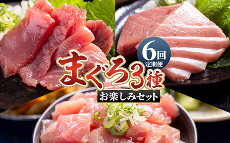 [6回定期便][月替わり]まぐろ 3種 お楽しみセット マグロ Wnz-0117