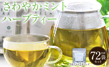 さわやかミントハーブティー 72袋 - お茶 飲み物 ティーバッグ 茶葉 ミント ハーブ gr-0162