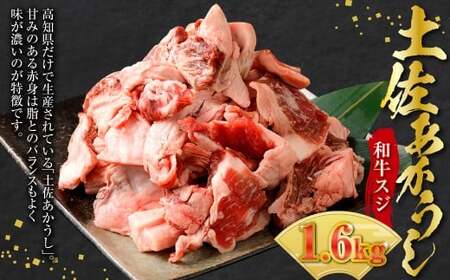 出荷頭数0.02%の奇跡 土佐あかうし 和牛 スジ 約400g× 4パック (計約1.6kg) 赤身 お肉 肉 牛肉 牛 あか牛 牛すじ 牛スジ 冷凍 高知県 香美市