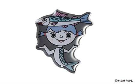 香美市イメージキャラクターピンバッジ(物部アユちゃん) ピンバッジ バッジ やなせたかし やなせたかし先生デザイン 香美市限定 ふるさと納税限定 高知県 香美市