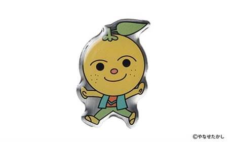 香美市イメージキャラクターピンバッジ(ゆずぼうや) ピンバッジ バッジ やなせたかし やなせたかし先生デザイン 香美市限定 ふるさと納税限定 高知県 香美市