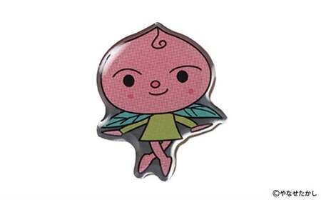 香美市イメージキャラクターピンバッジ(かりかり モモコちゃん) ピンバッジ バッジ やなせたかし やなせたかし先生デザイン 香美市限定 ふるさと納税限定 高知県 香美市