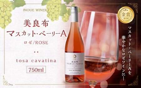 tosa cavatina 美良布マスカット・ベーリーAロゼ 2024(1本) 750ml × 1本 ワイン ロゼワイン マスカット・ベーリーA お酒 酒 さけ アルコール アルコール飲料 中辛口 冷蔵 高知県 香美市