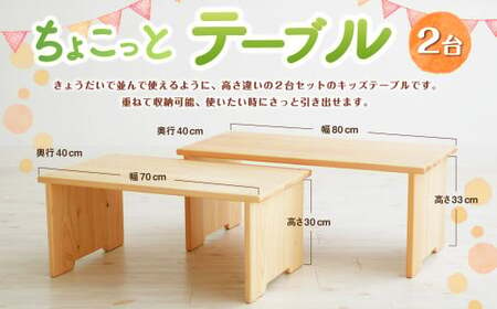 ちょこっとテーブル 2枚セット インテリア 木製 日本製 家具 木製