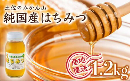 『純国産』土佐のみかん山のはちみつ[1.2kg] 国産 東洋町産 蜂蜜 ハチミツ ハニー 国産はちみつ 国産ハチミツ 純国産 四国 家庭用 自宅用 大容量 送料無料 贈り物 ギフト プレゼント TA20 [田中農園]