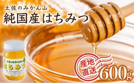 『純国産』土佐のみかん山のはちみつ[600g] 国産 東洋町産 蜂蜜 ハチミツ ハニー 国産はちみつ 国産ハチミツ 四国 家庭用 自宅用 大容量 送料無料 TA21 [田中農園]