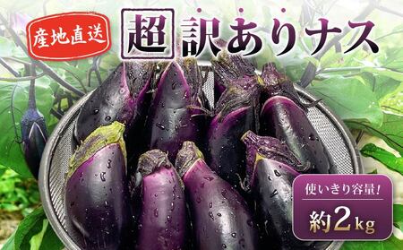 【3月発送】安田町産 「超」 訳あり ナス なす 2kg  新鮮 野菜 TR-0011