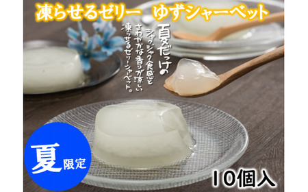 [夏季限定]ゆずゼリーシャーベット 凍らせて美味しい 柚子 ゆず ゼリー シャーベット アイス 有機 オーガニック おやつ スイーツ お取り寄せ 美味しい 5000円 5千円 ギフト お歳暮 お中元 贈答用 のし 熨斗 産地直送 高知県 馬路村 [713]