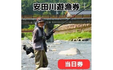 安田川 遊漁券(当日券) 高知県 馬路村 釣り 鮎 あゆ アマゴ 鰻 ウナギ 友釣り はえ縄 しゃくり釣り 安田川漁業協同組合