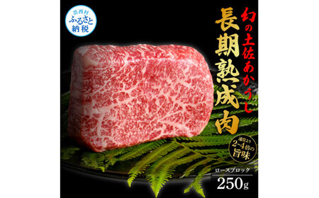 天下味 エイジング工法 熟成肉 土佐あかうし 特選ロースブロック 250g エイジングビーフ 国産 あか牛 赤牛 牛肉 和牛 冷凍配送 真空パック お祝い 高知 芸西村 贈り物 贈答 ギフト