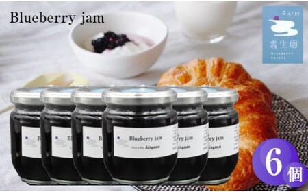 【ふるさと納税】＜ブルーベリー ジャム ６個セット＞ ゴロっと 果肉入り 高知県 佐川町 国産【常温】