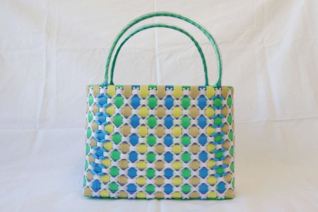 文子さんのテープかごバッグ(カラフル)