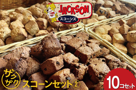 ザクザク スコーン オススメ10コセット(2) (あんチョコ パルメザンチーズ クルミチョコ マカダミアナッツとホワイトチョコ ダブルチョコ)各2個 計10個[JACKSONスコーンズ 高知県 津野町 26ab0002] お菓子 冷蔵