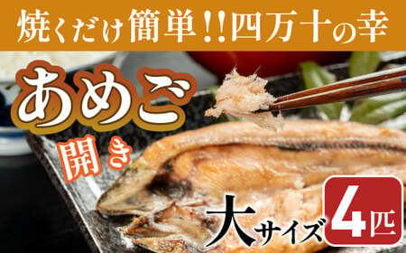 焼くだけ簡単!無投薬で四万十育ちのあめごの開き 大サイズ4匹